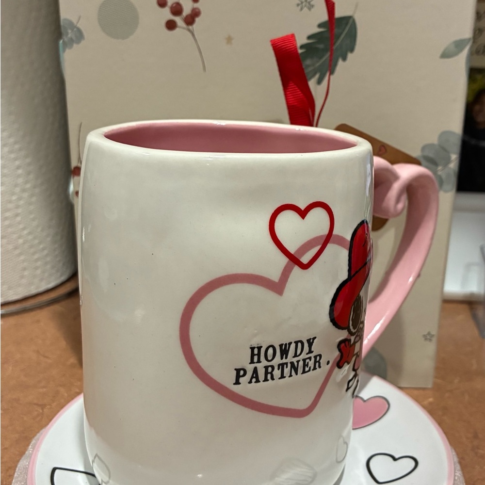Howdy Partner Pink and White Mug